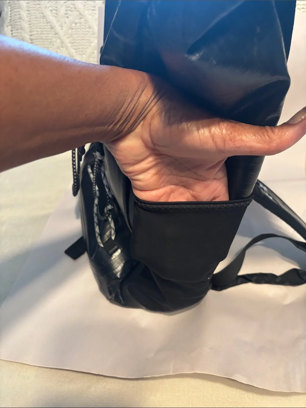 Under Armour Black Roll-Top Storm Backpack with External Bungee